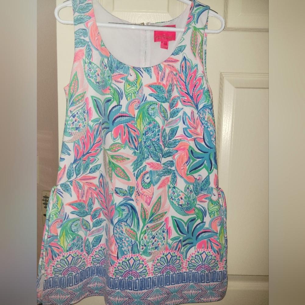 Lilly Pulitzer Multicolor Floral Tank Dress - Pink, Blue, Green